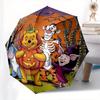 Halloween, Winnie the Pooh Automatic Opening and Closing Umbrella, Compact Travel Umbrella, Lightweight and Portable, Suitable for Beach Com