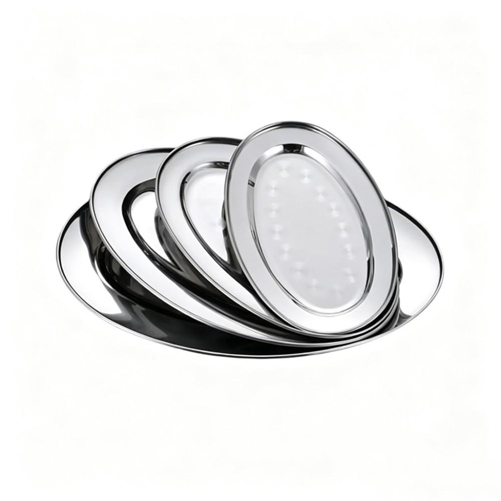 Shallow Design Oval Fish Plates Multi-Size Barbecue Trays Cold Food Plates Cold Food Serving