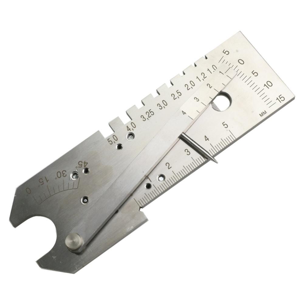 Stainless Steel Welding Gauge for Inspection Measuring Weld Seam Bevel Angle Joint Defects Gap Width and Electrode Size