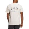 adidas T Shirts Men's Beige Crew Neck Moderate Straight Fit IS0287