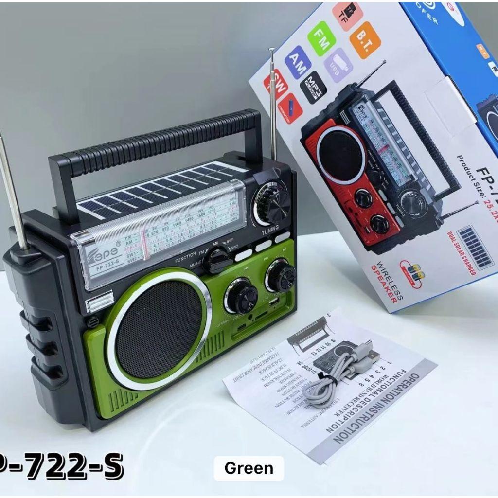 FP-722 Radio Bluetooth Radio FM Altoparlante Portatile Supportato Scheda USB /SD /AUX