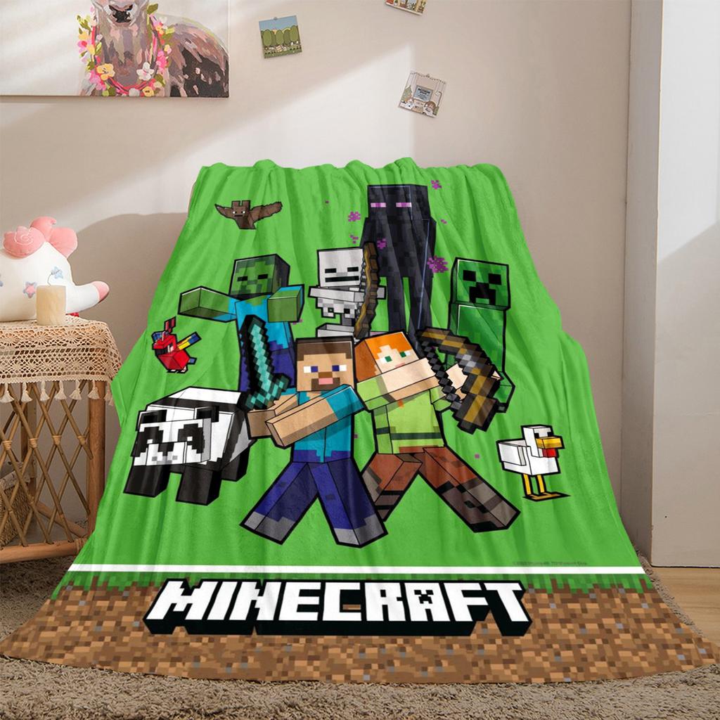 Classic Entertainment Sandbox Xbox Games Minecraft  blanket, home warming, four season bed decoration, sofa cover, flannel throwing blanket K2