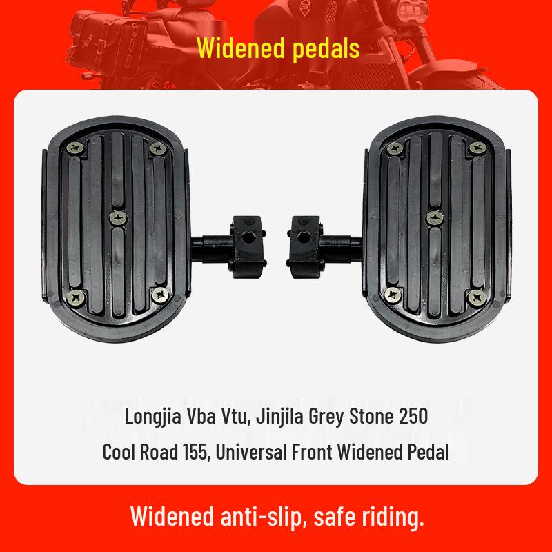 

Universal Front Footpegs for Longjia Vba Vtu, Benda Jinjila, Gray Stone 250, Kudao 155