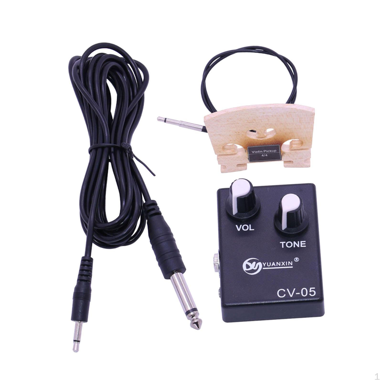 

Violin Pickup Easy Installation Good Sound 4/4 for Guitars Mandolin Ukulele