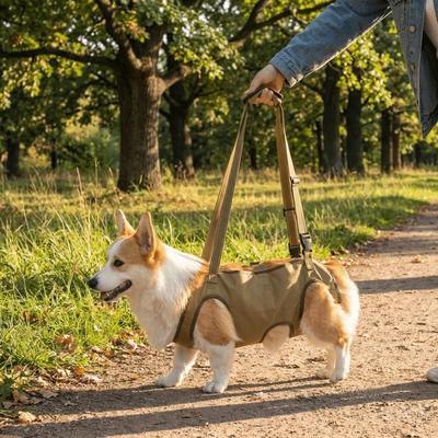 Adjustable Pet Auxiliary Vest Soft Lining Full Body Support Support Harness Thicken Handle Mobility Aid Dog Chest Back Leash