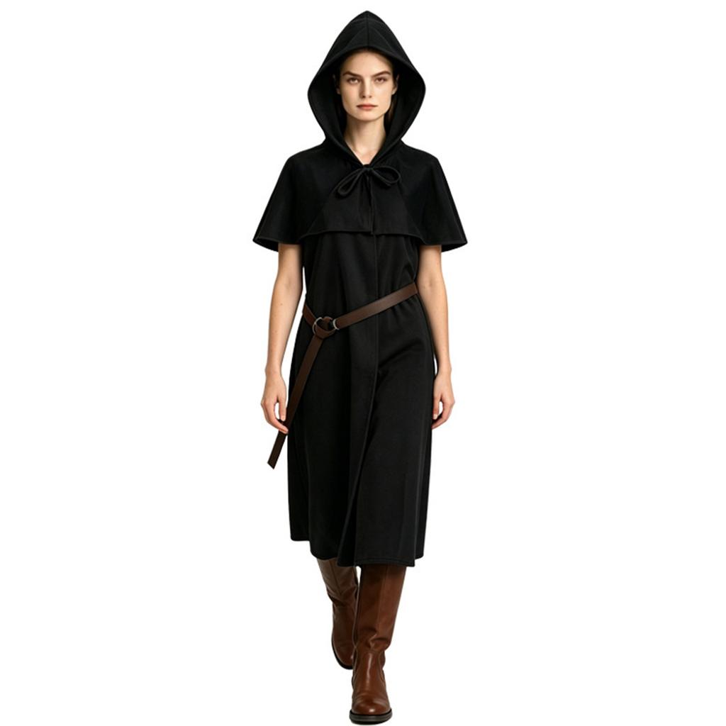 Hooded Cloak Robe for Costume Stage Performance