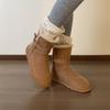 Warm platform cotton shoes fur new winter snow boots extra thick velvet design thickened integrated middle tube
