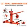 VEVOR 49" Hay Spear, Bale Spears 1600lbs Loading Capacity, Three-Point Hitch Tractor Attachment with 2pcs 17.5" Stabilizer Spears