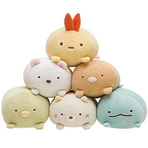 San-X Sumikkogurashi Super Mochimochi Plush Toy Set of 6