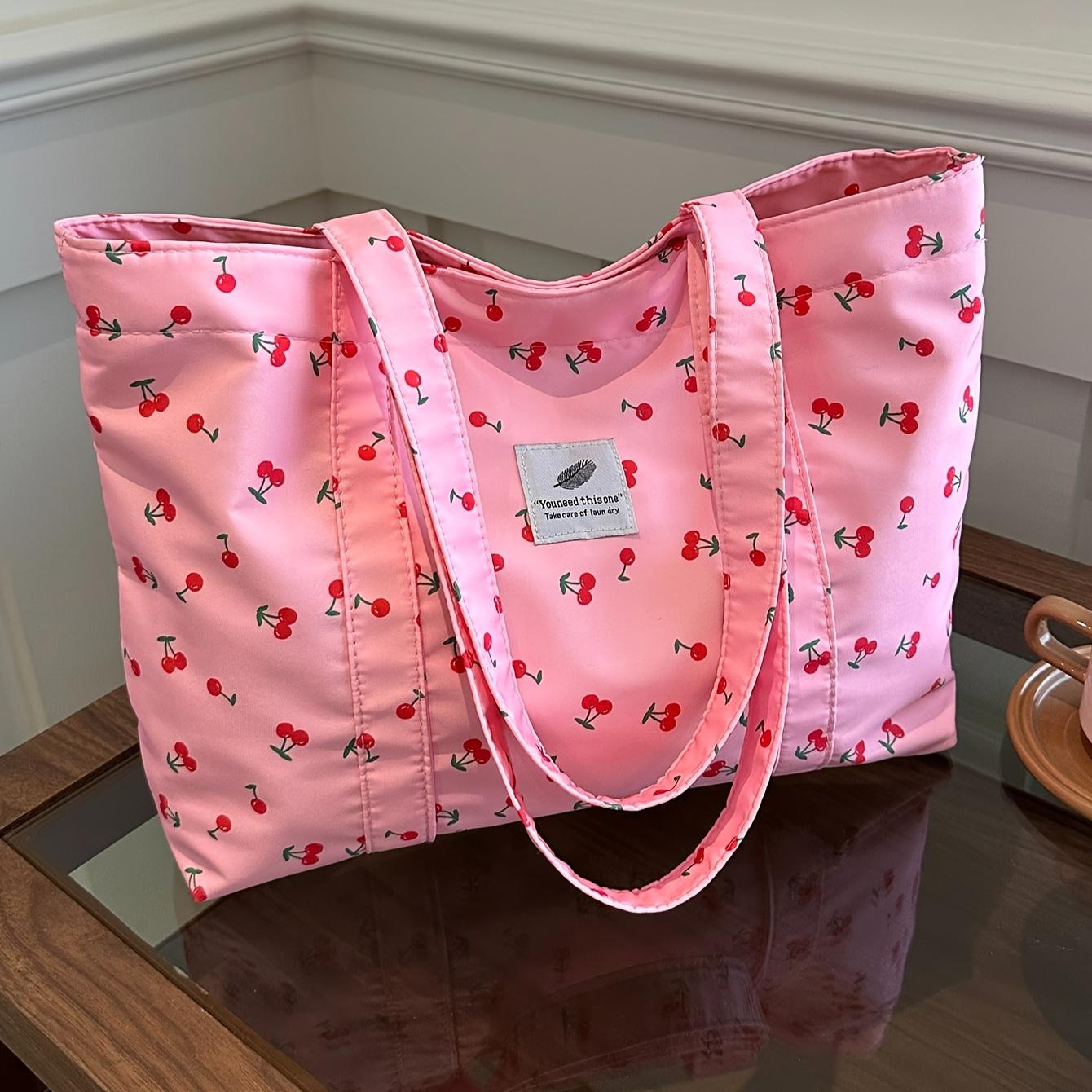 

Женская нейлоновая сумка кроссбоди большой вместимости на молнии и магнитной застежке, легкая и складная сумка на плечо в стиле колледжа для бездомных розовый