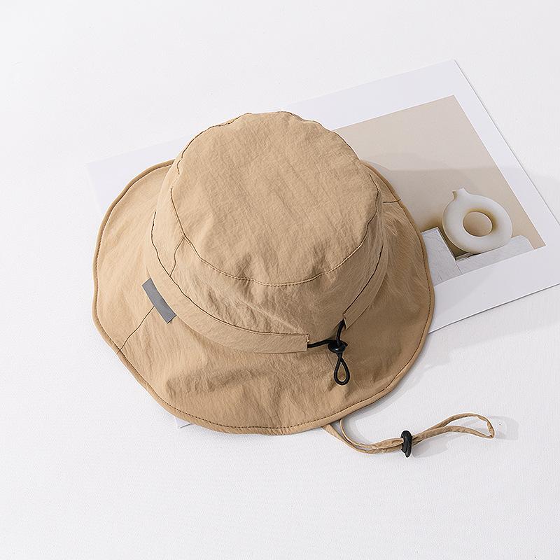 Hat 2025 new spring and summer travel visor sun protection foldable large brim size head circumference outdoor hat