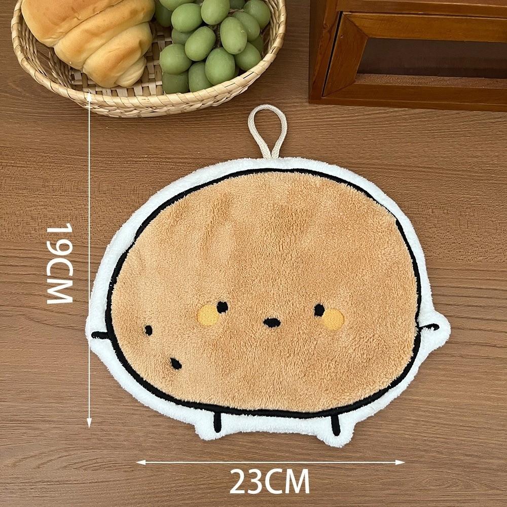 High Quality Cartoon Hand Towel Absorb Water Coral Velvet Bathroom Kerchief Hanging Thickened Hand Wipe Kitchen