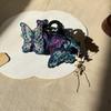 Flower Tassel Hair Grab Clip Kniting Large Shark Clip Vintage Butterfly Hair Claw  Women