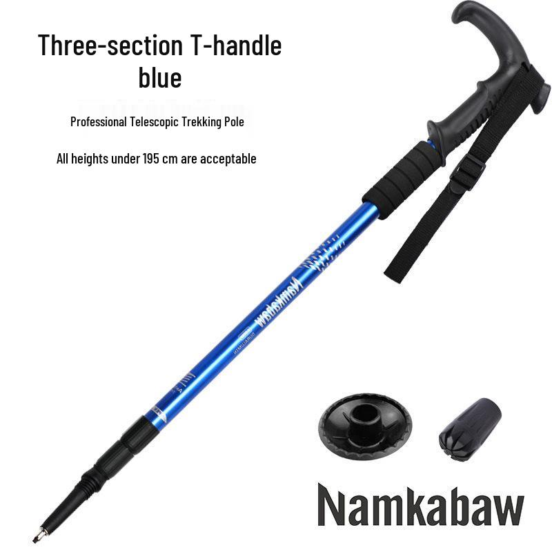 Bâton de trekking rétractable en aluminium pour la randonnée et la marche