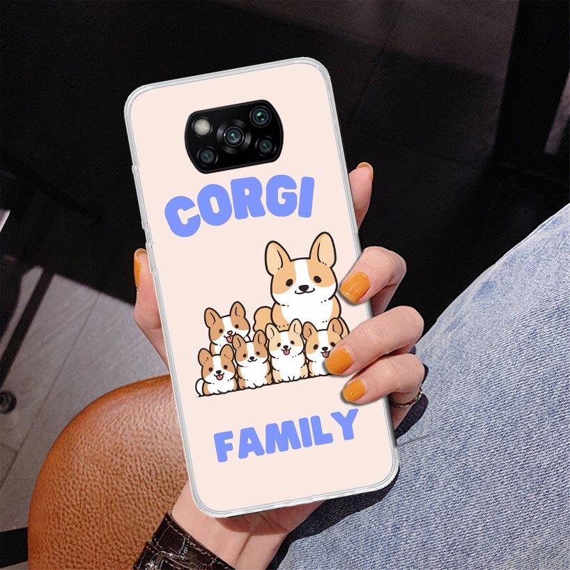 

Cartoon Corgi Cute Dog Phone Case For Xiaomi Poco X7 X6 X5 Pro F7 Ultra Redmi 15C 15 13C 13 12C 12 10 10A 10C 9 9A 9C 9T Cover P Xiaomi Poco F7
