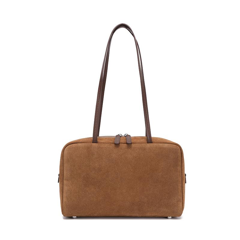 

Бостонская сумка-тоут большой вместимости, ручная/на плечо, из натуральной кожи, в стиле ретро, сумка для боулинга коричневый