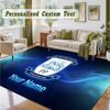 Crystal Velvet Square Rug Custom NamePreston North End Pattern Non Slip Home Floor Decor Rug