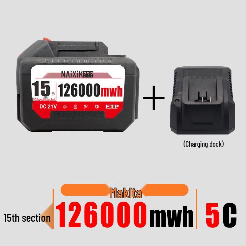 21V Electric Wrench Battery Compatible with Dayi Makita-Style Tools, Angle Grinder, Chainsaw, Lithium Battery