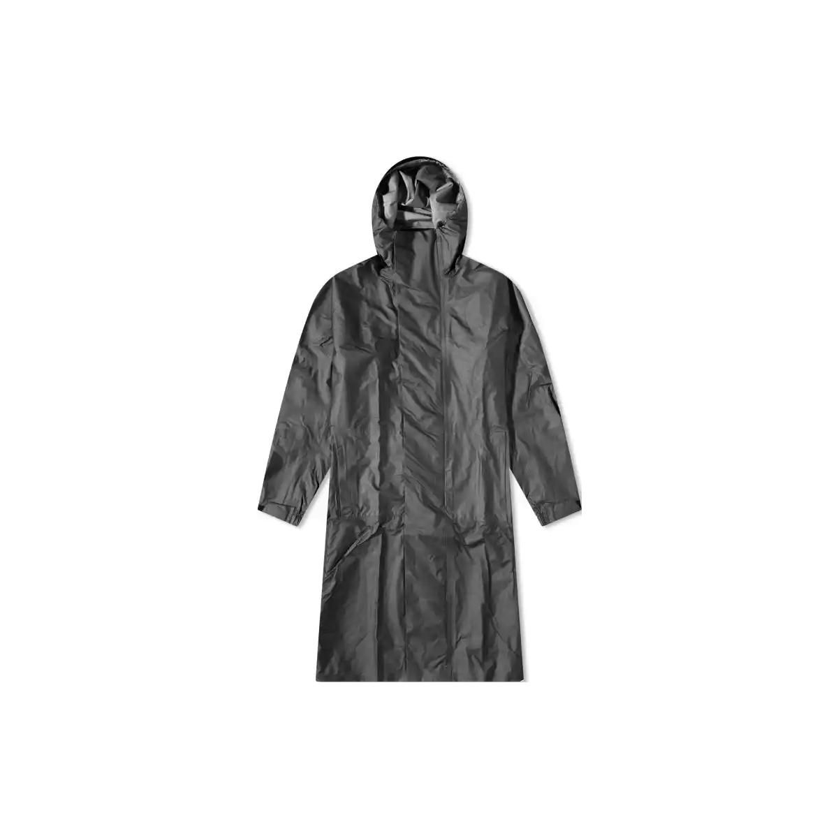 

Y-3 Solid Color Long Sleeve Hooded Trench Coat Men coats Black IB6364 L