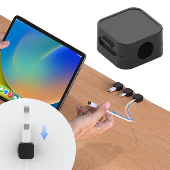 Magnetic Cable Organizer Clip Self-adhesive Home Office Desk Phone Charging Data Cord Holder Keeper Power Wire Management Clamp