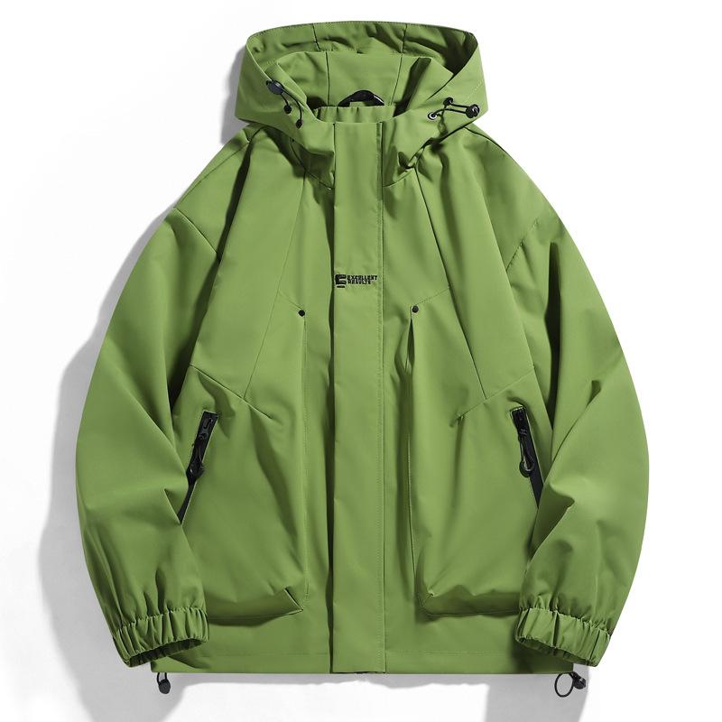 Spring and Autumn Hooded Jacket Men and Women's Same Loose Work Jacket Casual Versatile Windproof Sports Function Shock Clothes