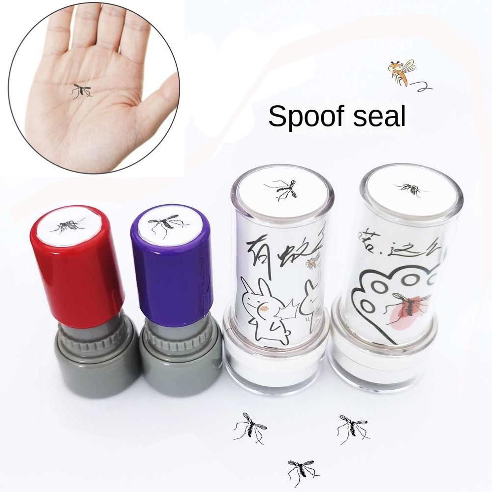 Funny Mosquito Stamps for Kids Prank Mosquito Black Ink Stamps DIY Scrapbooking Painting Album Decor Random Children Toy