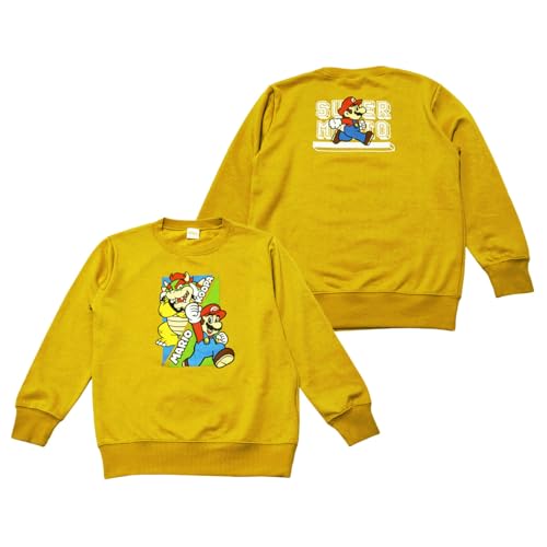 Bandai Classic fr8925 Super Mario Long Sleeve Sweatshirt, Boys, Yellow, Fall/Winter