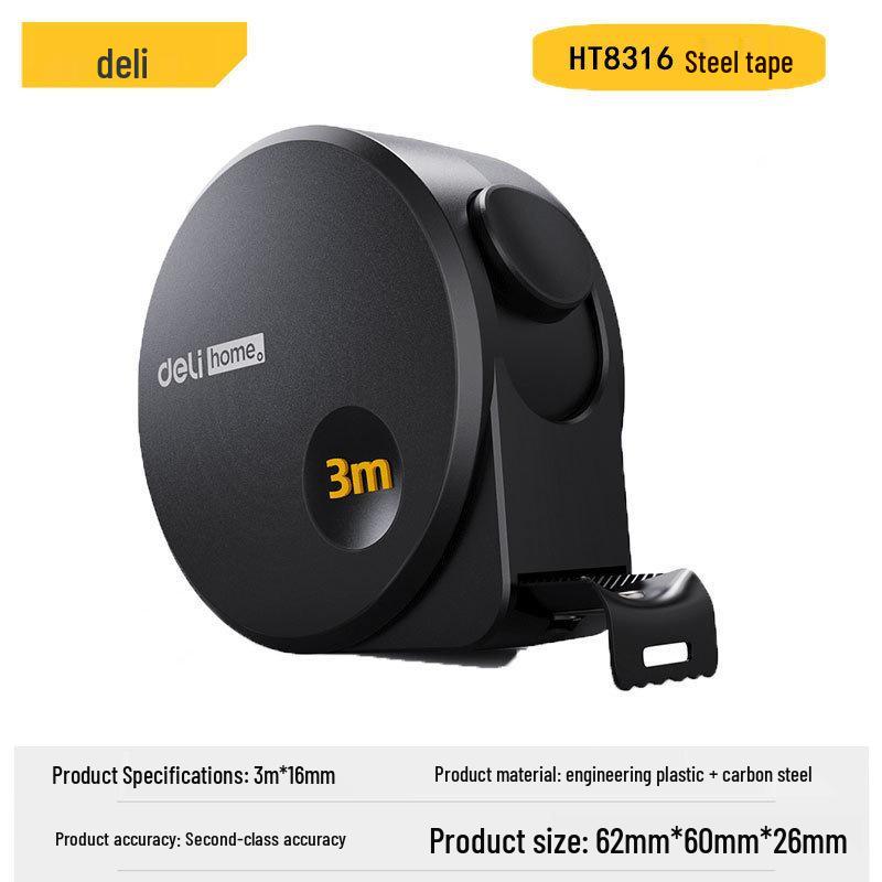 Deli Tools High-Precision 5m Drop-Resistant Tape Measure - Wear-Resistant, Cut-Proof, Thickened Design