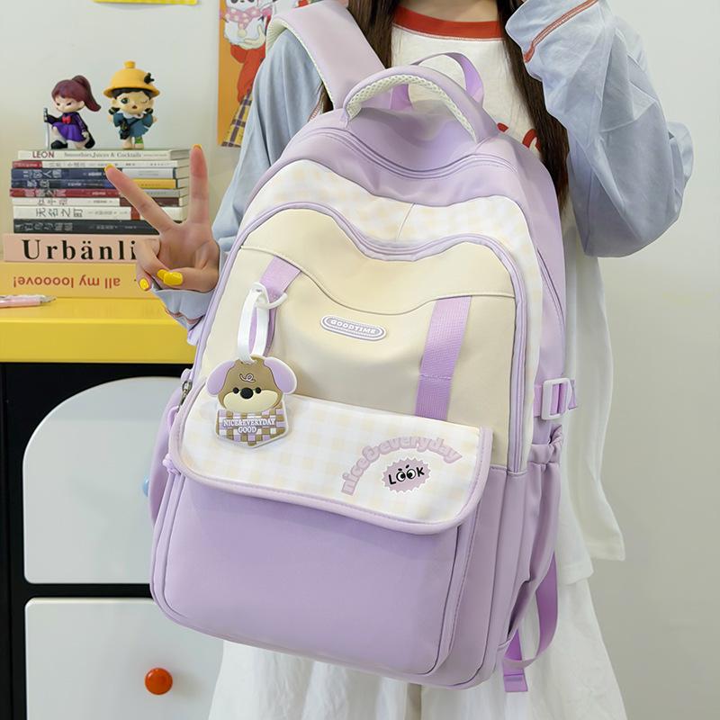 Schoolbag Small School Bag Girls Versatile Backpack Ins Mori High School Student Treasure Mini Backpack Light and Large Capacity