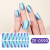 Glitter Nail Polish Strips with File Easy Apply Remove Self Adhesive Women Full Nail Sticker Home Manicure DIY Nail Art Decoration Wrap
