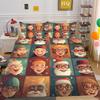 Christmas Cartoon Avatar 3D Printed Polyester Pillowcase Quilt Cover Two Or Three-Piece Set Can Be