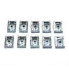 10Pcs Anti Vibration License Plate Screw Clips Stainless Steel Fasteners Spring Steel U Type Clip for Auto Plate