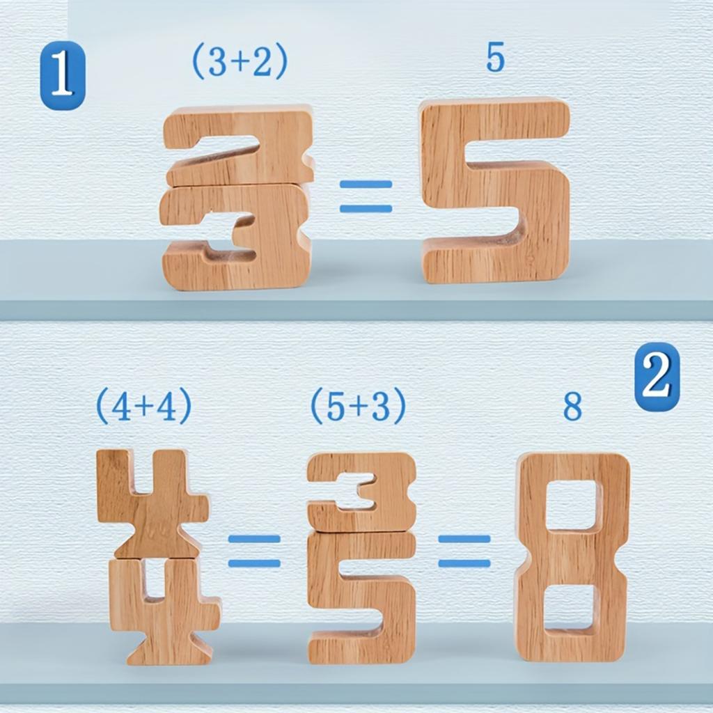 Number Building Block, Number Mazes, Educational Board Games, Wooden Educational Toys,Enhance Logical Thinking, Suitable Gifts For Children!