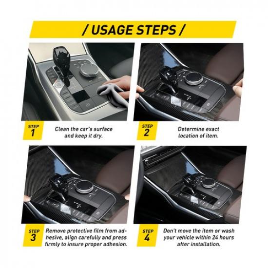 For BMW 2Series G42 Carbon Fiber Front Center Dashboard Console Panel Trim 5PCS