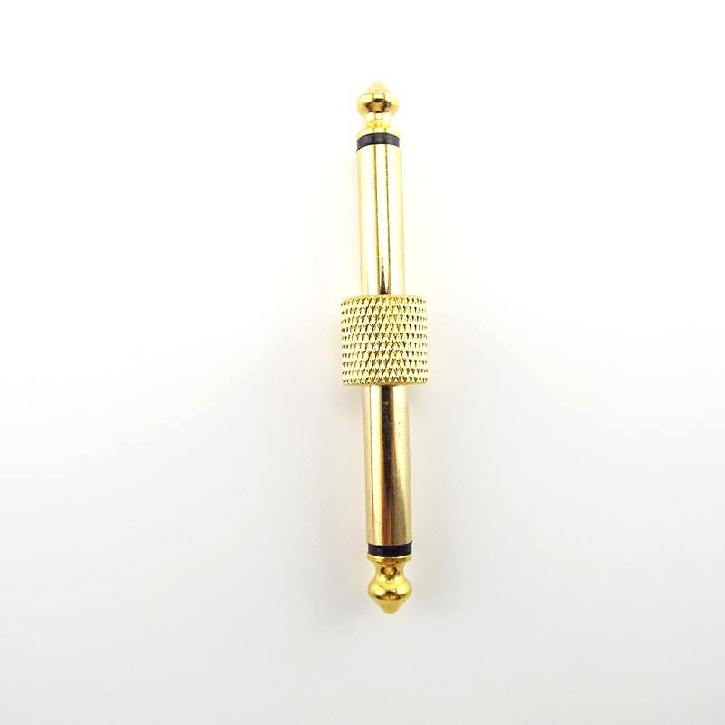 4pcs 6.35mm 6.5mm Mono Audio Adapter Male Jack Plug Plug Connector Guitar Effect Pedals Instrument Convert Patch Adaptor