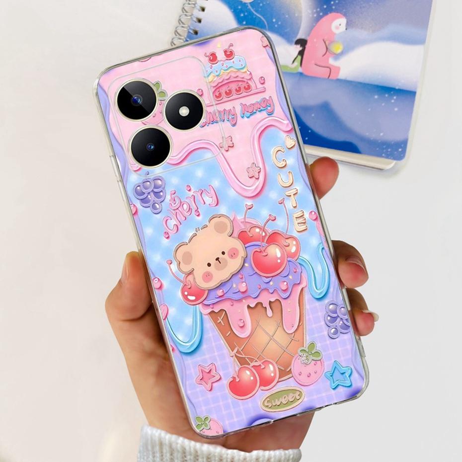Jolie Coque Imprimée Pour Realme Note 50 RMX3834 Coque Arrière Souple en Silicone TPU Pour Étuis de Téléphone Realme Note50