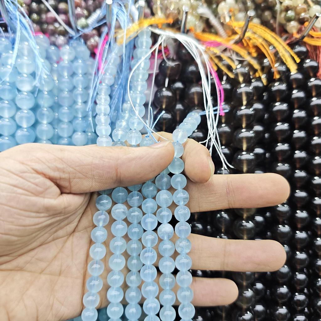 Blue Series Aquamarine & Blue Lace Agate Natural Stone Beads for DIY Jewelry