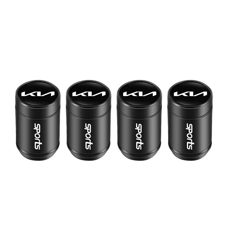 AABIX1 4Pcs KIA Metal Tire Valve Caps Car Tyre Air Stems Cover For KIA EV6 Stinger RIO Sorento Picanto Ceed Borrego Syros K4 K5 K8 K9