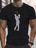 Golfer Printed Tshirt Golf Lovers Printed Short Sleeve Mens Novelty Printed Tshirt Letter Printed Top Gift Tshirt Summer Daily Casual
