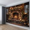Tapisserie murale à suspendre pour sapin de Noël avec renne du matin d'hiver, décoration murale pour sapin de Noël, magnifique sapin de Noël, cadeaux pour cheminée