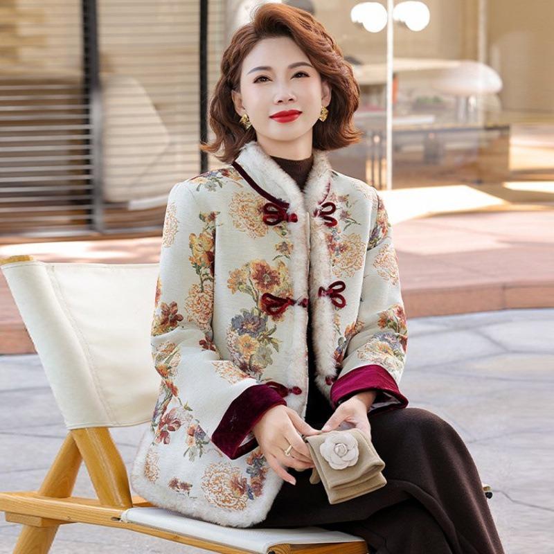 Women's clothing autumn and winter warm wool coat loose padded cotton coat