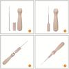 34Pcs/Set Wooden Handle Felting Needles with Bottle Wool Felting Needles Kit  Needle Felting Tools