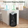 Large Capacity Bottles Collection Container with Handles 115L Oxford Waste Glass Storage Container Home Organizer for Kitchen