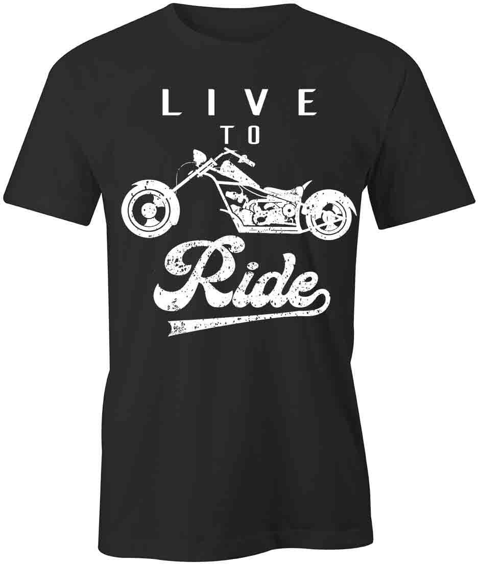 LIVE TO RIDE MOTORCYCLE TShirt Tee Short-Sleeved Cotton CLOTHING S1BSA225 M