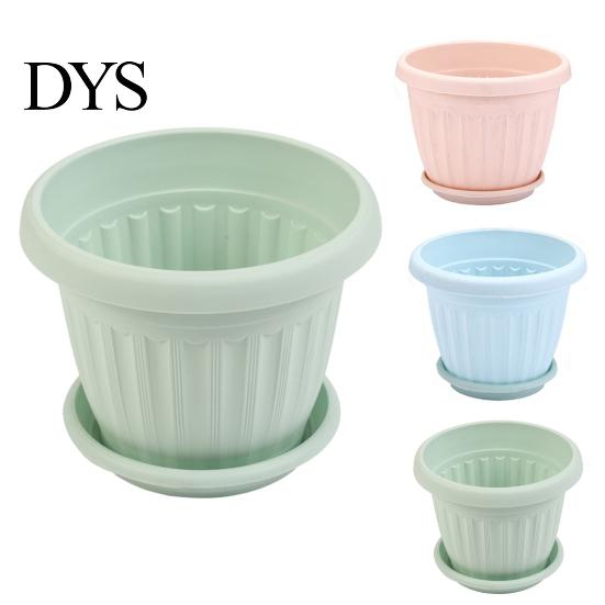 Imitation Ceramics Flowerpot Flower Pots Lightweight Thickened Large Capacity Deep Anti-deformation Decorative Planter Macaron Color Pot Greenery