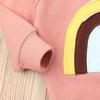 0-3T Neugeborene Kinder Baby Mädchen Kleidung Regenbogen Langarm Tops + Rüschen Hosen Outfits