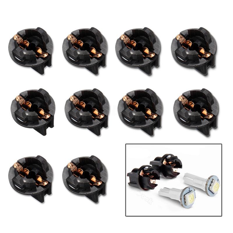 10pcs T10 W5W 194 Bulbs Holder Wedge trument Dash Light Base Twist Socket Lock trument Panel Cluster Replacement Socket