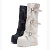 Long Boots In the Autumn and Winter of 2025, New Thick-soled Boots, High Boots for Women's Design, Belt Buckle Side Zipper But Knee