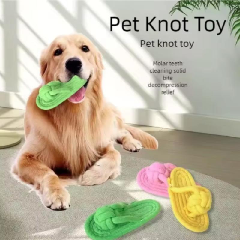 Cotton Slipper Rope Pet Interactive Chewing Toy For Small Medium Large Dogs Teeth Training Molar Puppy Dog Dental Accessory