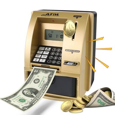 ATM Bank Safe Box Cash Coins Saving Box Christmas Gift Password Money Box ATM Electronic Piggy Bank Automatic Deposit Banknote
